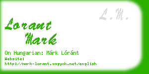 lorant mark business card